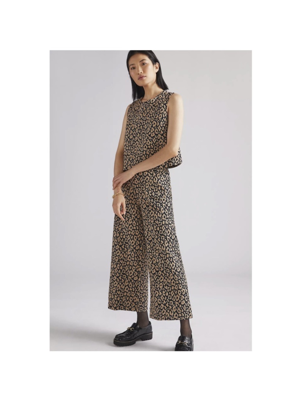 Anthropologie Maeve Leopard Brocade Pants